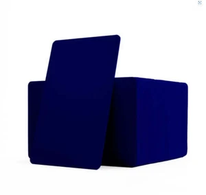 PVC CR80 Dark Blue Coloured Cards With Solid Core Coloured Edges - 1 - 100 - Picture 1 of 2