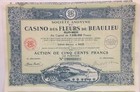 BEAULIEU-sur-MER Flower Casino (1927) Rare Coin