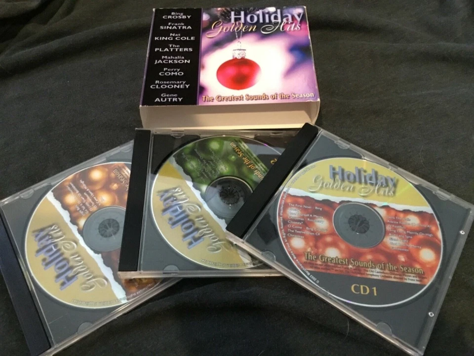 Holiday Golden Hits CD 3 Disc Set NEW Bing Crosby Sinatra Cole Como Platters Foto 1 de 2