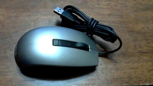 DELL USB 0Y357C D251D Silver/Black Optical 6 Button Scroll Wheel Mouse - Picture 1 of 3