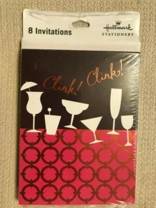 Hallmark Invitations "Cocktail Party" Package of 8 -NEW (B31A) - Picture 1 of 2