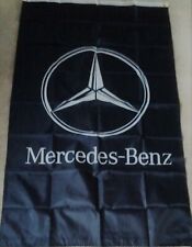 Mercedes-Benz Logo Polyester 1-Sided 3'"x5'" Large Decorative Flag with Grommets