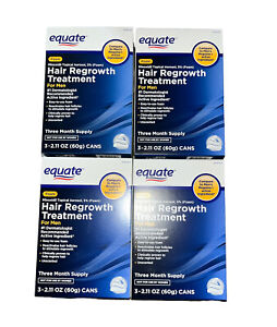 EQUATE Minoxidil 5% Foam Hair Regrowth Treatment for Men, 4 Boxes