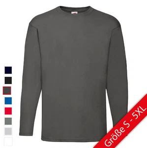 Fruit of the Loom Valueweight Long Sleeve T Shirt Langarm FOL - Bild 1 von 9