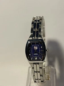 New York Giants NFL Stainless-Steel Bracelet Watch by Fossil !!NEW!! (RARE) - Picture 1 of 8
