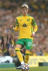 NORWICH & MAN UNITED: BRANDON WILLIAMS FOTO AZIONE 6x4 firmata + certificato di autenticità - Foto 1 di 1