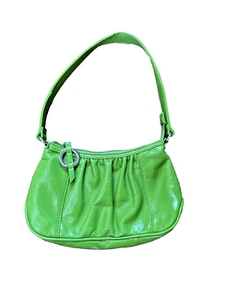 Nine & Co Purse Lime Green with Silver Strap Accents Preowned Fair Condition - Picture 1 of 6