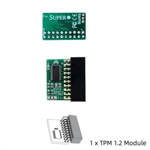 1 x 20Pin TPM 1.2 Module Trusted Platform For SuperMicro AOM-TPM-9660H TCG 1.2 - Afbeelding 1 van 5