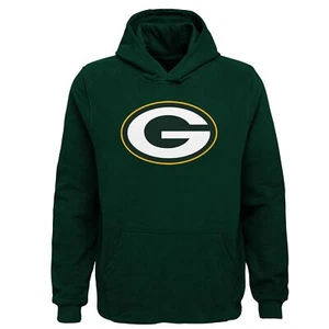 Outerstuff NFL Green Bay Packers Youth Primary Logo Team Color Fleece Hoodie - Picture 1 of 2
