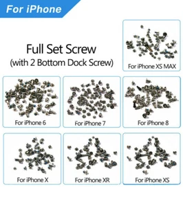 Replacement For iPhone 13 12 11 Pro XR XS 6S 7 8 Plus Full Screws Screw Kit Set - Zdjęcie 1 z 36
