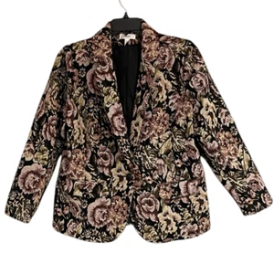 Dress Barn Floral Tapestry Vintage Long Sleeve Jacket Blazer NWOT Sz 1X - Picture 1 of 5