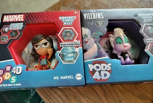 (MARVEL) WOW PODS 4D MS.MARVEL # 404 & (Villains)Ursula #498 - Picture 1 of 1