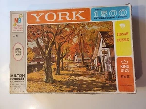 Rompecabezas vintage Milton Bradley York tamaño King Springfield Massachusetts 4335 - Imagen 1 de 12