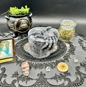 Tarantelspinne schwarze Bienenwachs Stumpenkerze von Big Dipper Wax Works - Bild 1 von 9