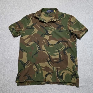 Polo Ralph Lauren Shirt Mens Medium Woodland Camo Golf Casual Collar Classic Fit - Picture 1 of 9