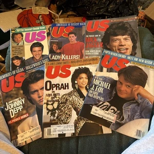 Lot Of 6 US Magazine 1989 Lowe Jagger Deep Oprah Fox + Summer Double Issue - Bild 1 von 7