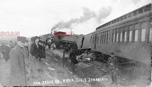 25DD647 NEG/PRINT 1911 WRECK ANN ARBOR RAILROAD ELSIE MI - Picture 1 of 1