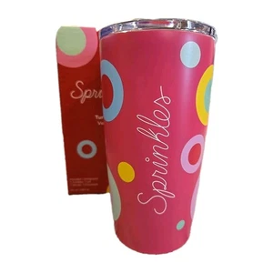 Sprinkles Tumbler 20 oz. Pink With Mod Cupcake Design. Stainless Steel New (217) - Picture 1 of 3
