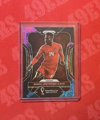 2022 Panini Prizm World Cup Nebula Prizm 1/1 Mark-Anthony Kaye Canada - Image 1 of 2