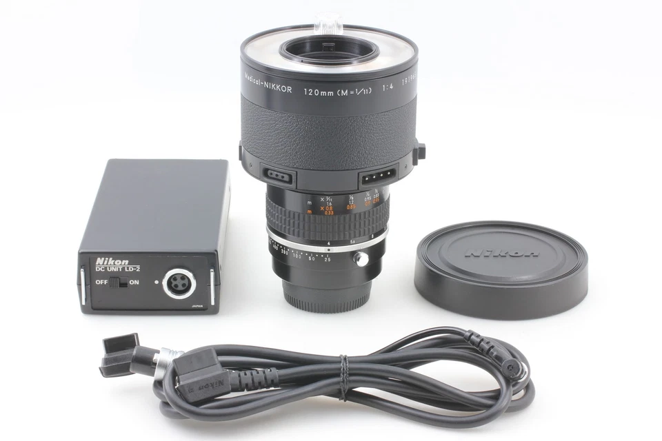 [N MINT] Nikon Medical Nikkor 120mm F4 IF Lens + LD-2 DC Power Unit From JAPAN - Image 1 of 4