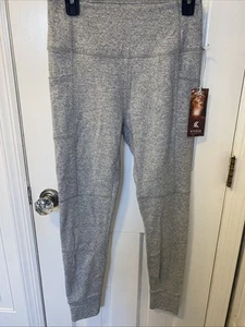 Kyodan Outdoor High-Waisted Stretch Grey Leggings Pants with pockets M - Picture 1 of 6