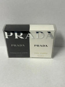 2 New Prada Fragrances L’eau Ambree for Her 7ml Amber for Him 9ml NIB Vintage - Picture 1 of 3