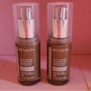 2er-Set Revlon Illuminance Hautpflege flüssige Foundation 513 braunes Wildleder 1 Oz. pro Stück - Bild 1 von 1