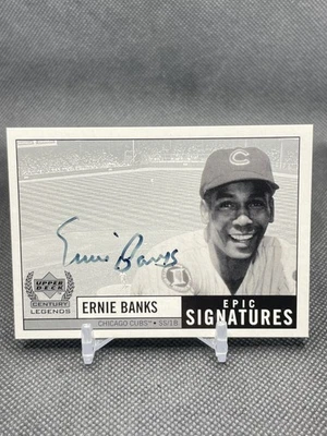 1999 Upper Deck Century Legends #EB Ernie Banks Epic Auto Chicago Cubs - Image 1 of 4