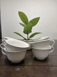 (8) Vintage Ralph Lauren Wedgwood Claire Teetasse 5,75" weißes Band Schleife - Bild 1 von 4