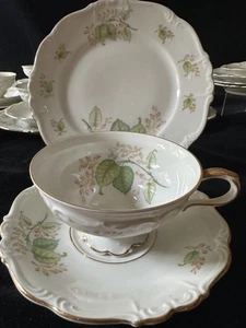 Edelstein Álamo Azul 37 piezas Platillos Platos Ensalada Crema Baviera Floral - Imagen 1 de 10