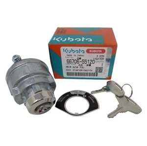 1 NEW GENUINE KUBOTA IGNITION KEY SWITCH W/ KEYS PART # 66706-55120 - Picture 1 of 1