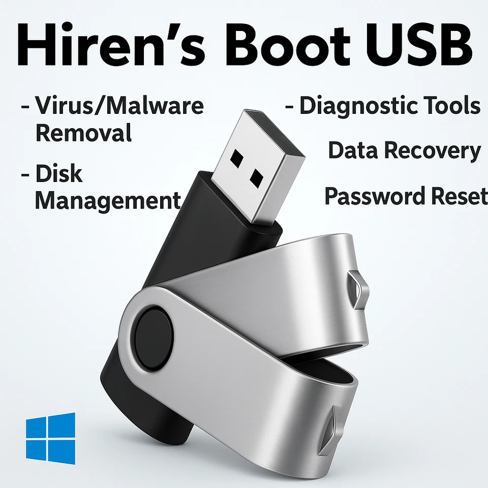 🛠️ USB RIPARA PC - Hiren's BootCD PE - Recupero Dati, Virus, Password, Windows - Imagen 1 de 3
