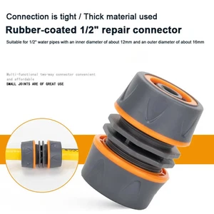 1/2 inch Expanding Expandable Flexible Garden Water Hose Nozzle Connector Joiner - Bild 1 von 8