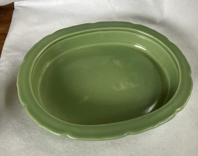 HUGE Rookwood Pottery Console Bowl Mossy Green Scalloped Round 1943 #6817 11x9 - Image 1 of 4