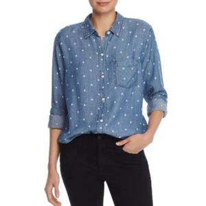 Rails Ingrid Polka Dot Chambray Hemd Gr. XS Leinenmischung  - Bild 1 von 5