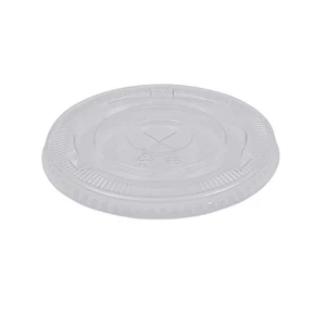 BWKPETSTRAW 16 oz. - 24 oz. PET Cold Cup Lids - Clear (1000/Carton) - Picture 1 of 7
