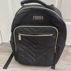 Borsa a libro Kenneth Cole Reaction unisex nera Chelsea Chevron regolabile - DIFETTO - Foto 1 di 15