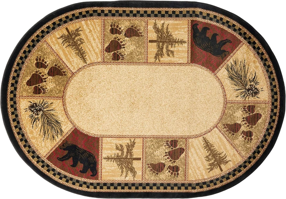 Alfombra Empire Rustic Lodge Cades Cove Alfombra de Área, 5'3" X 7'3" Ovalada Foto 1 de 4
