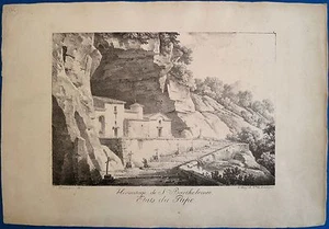 Incunable lithographique, Hermitage de St Bartholoméo, Constant Bourgeois, 1817 - Bild 1 von 3