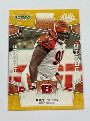 2008 Score Football Gold Super Bowl XLIII #388 - Pat Sims RC - Bengals - Image 1 of 2