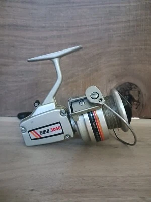 Very Rare Vintage Silver Zebco 3040 Open Face Spinning Fishing Reel HTF - Image 1 of 4