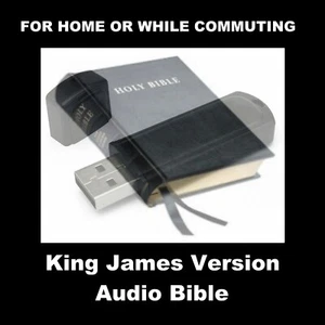 KING JAMES VERSION AUDIO BIBLE ON A USB FLASH DRIVE - Picture 1 of 3
