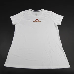 Minnesota Golden Gophers Nike Dri-Fit Short Sleeve Shirt Women's White Used - Picture 1 of 6