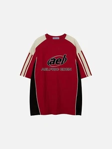 Aelfric Eden Mens Racing Tee Vintage Oversize Shirts Summer Unisex Printed Sz M - Picture 1 of 6