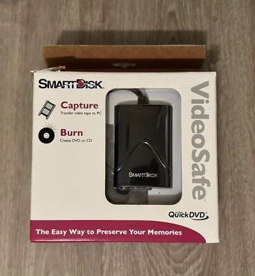 Smartdisc VIDEOSAFE USB Convert VHS Tape To PC CD DVD For WIN XP or 2000 Only - Image 1 of 3