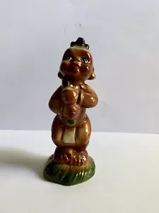 Vintage Americana afroamerikanisches Mädchen stehend nach oben schauen - Bild 1 von 12