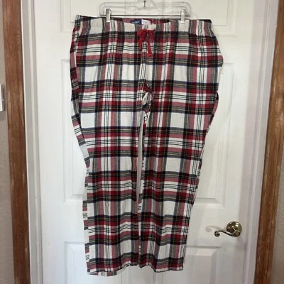 NWT Old Navy Pajama Sleep Lounge Pants Maternity Sz XL Flannel Red Plaid Pockets - Image 1 of 4