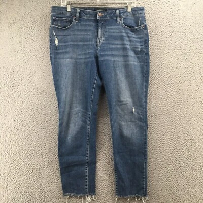 Luck Brand Ankle Skinny Leg Jeans Womens 14 (Actual 36X27) Blue Mid Rise Zip Fly - Image 1 of 4