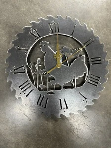 1pc Metal Saw blade Rooster Clock - Picture 1 of 3