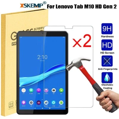 2PCS Tempered Glass Screen Protector Film Lenovo Tab M10 HD TB-X306 2nd Gen 10.1 - Image 1 of 4